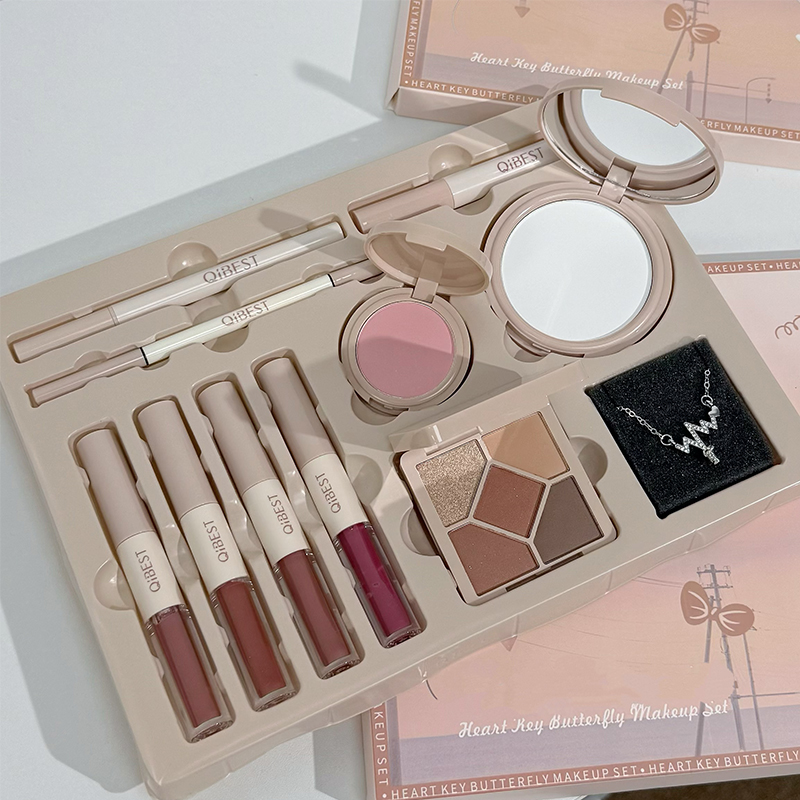 Rare Beauty Makeup Kit - QIBEST 4 Kolory Dwustronny Błyszczyk do