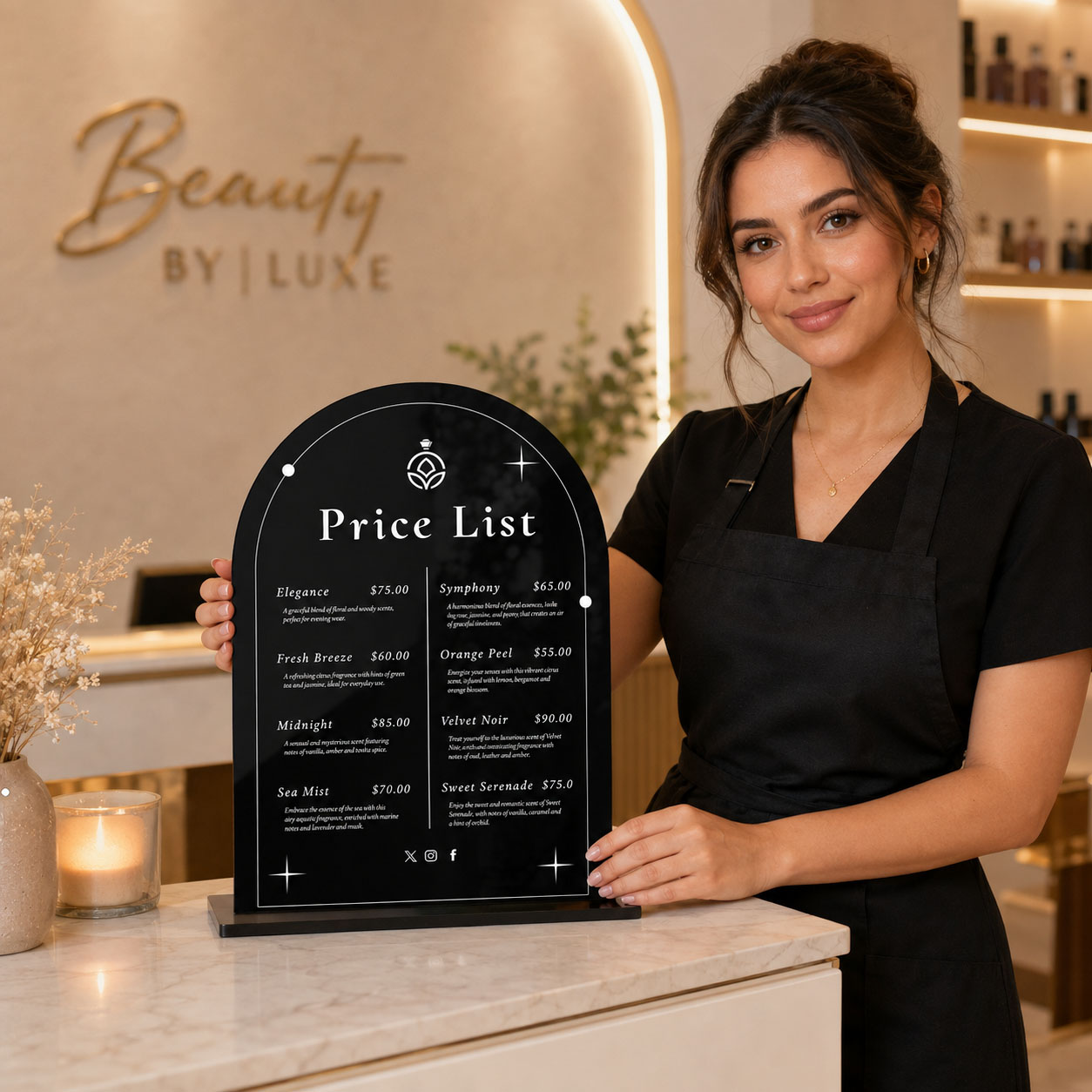 Niestandardowy akrylowy stojak – Beauty Makeup List recenzja i cena